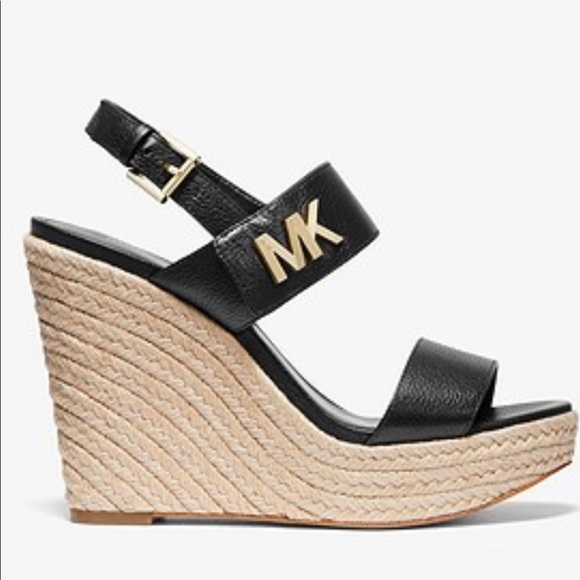 MICHAEL KORS DEANNA WEDGE Black Sandal Size: - Picture 7 of 8